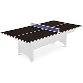 Hathaway Quick Set 9 ft Table Tennis Conversion Top | Regulation size play, net and posts included, foldable two-piece hinge design, fits 7 to 8 ft billiard or dining tables