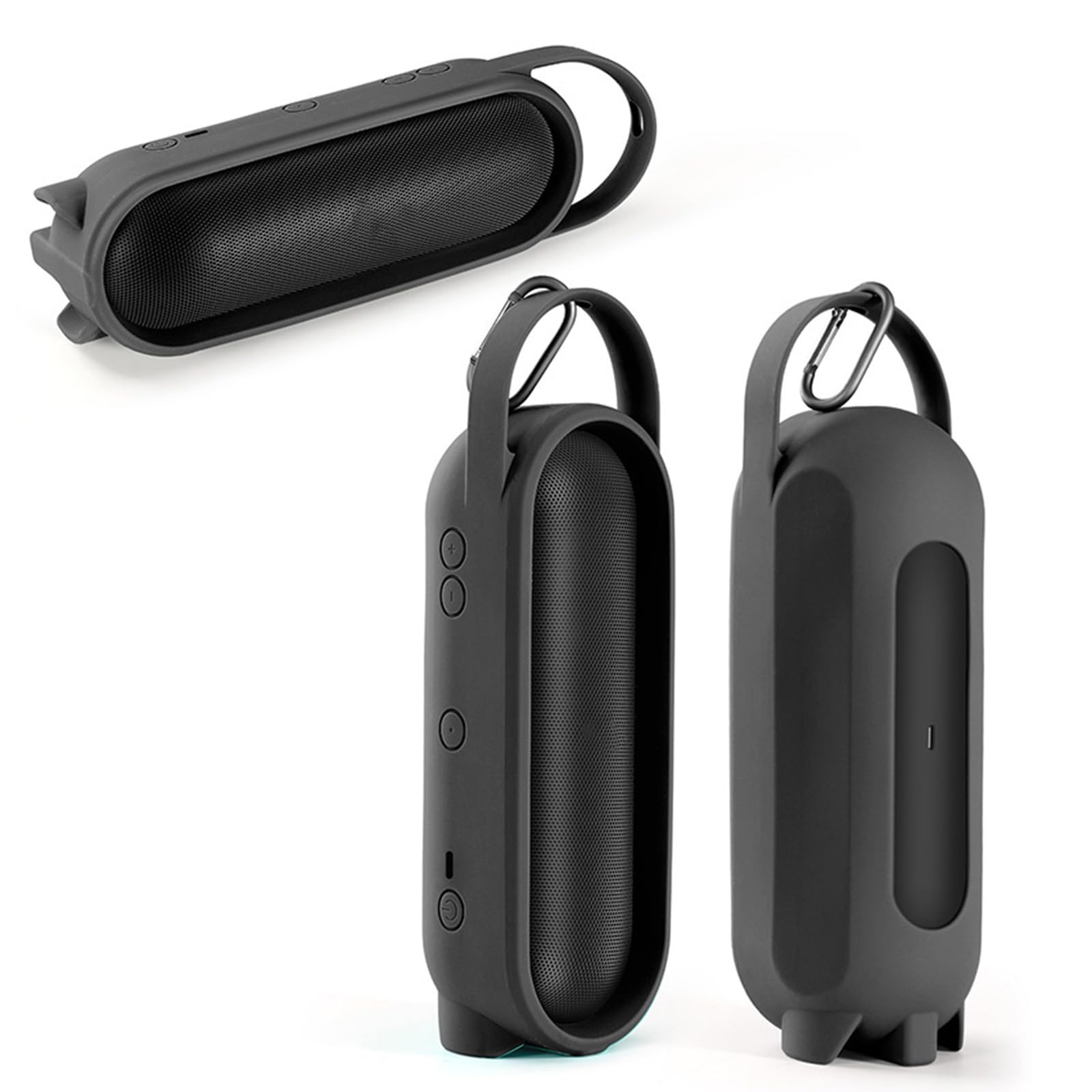 Photo 1 of HUAYUWA Silicone Case Cover Compatible with Beats Pill 2024, Portable Travel Sleeve Protective Pouch with Handle Stand Up Carry Cover for Pill-2024 Wireless Bluetooth Speaker (Case ONLY) (Black)