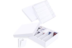 5 Row Trading Card Storage Box, 2 Pack Cardboard Storage Box with Divider for Mtg, Tcg, Sports Cards