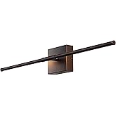 JONATHAN Y 28" Oil Rubbed Bronze Modern Dimmable Integrated LED Wall Sconce, Metal Vanity Light for Bathroom Mirror Bedroom H