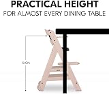 hauck Beta+ Whitewashed Wooden High Chair 6 Months to 90 kg with Wheels view 3