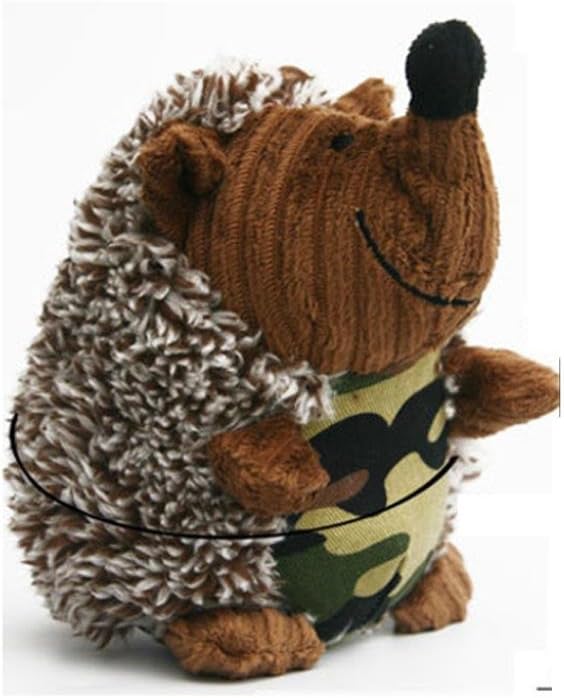 JoyJay Hedgehog Dog Toy, Plush Toy Squeaky Hedgehog Squeaker Sound Cat Puppy Toy (Brown)