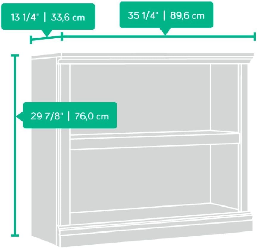 Sauder 2-Shelf Bookcase, Select Cherry finish: Furniture & Decor