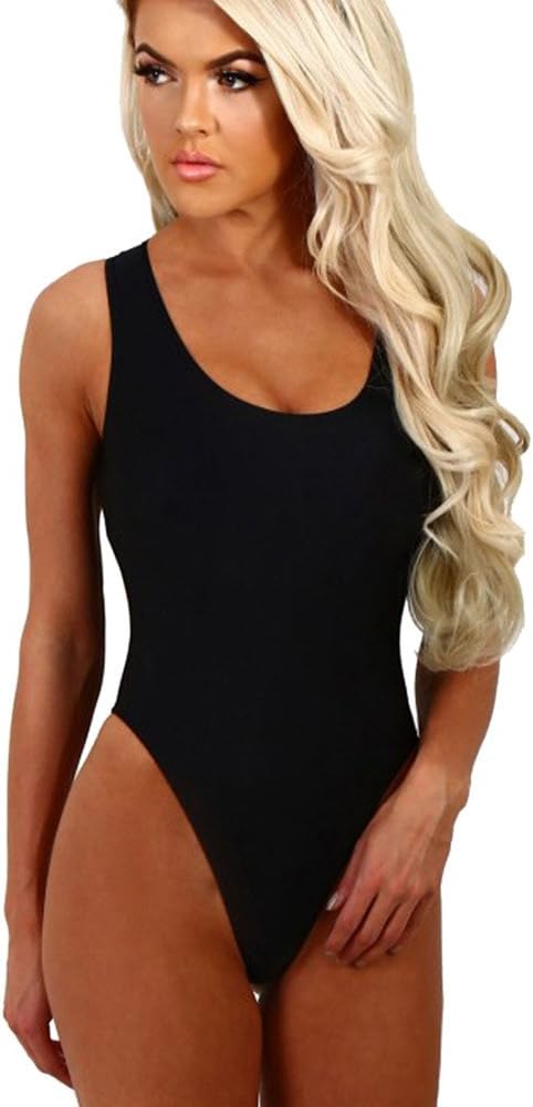 ZEELIY Women Swimsuit 1 Piece Tummy Control Swimwear Push Up High Waisted Swimming Costume Ladies Retro Elastic High Cut Low Back One Piece Swimwear Bathing Suits