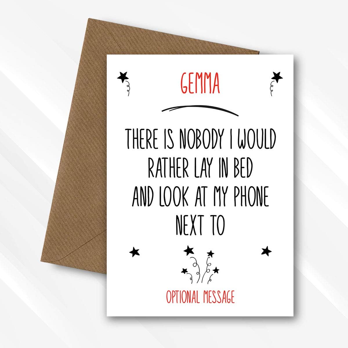 Boyfriend On Wedding Engagement Anniversary Mr Mrs Lover Girlfriend Partner Lgbt Birthday Valentinea S Day Wife Phone Personalised Rather Be In Bed Greetings Card For A Husband Stationery Office Supplies Wedding