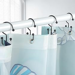 24 Pcs Shower Curtain Hooks, Goowin Shower Curtain