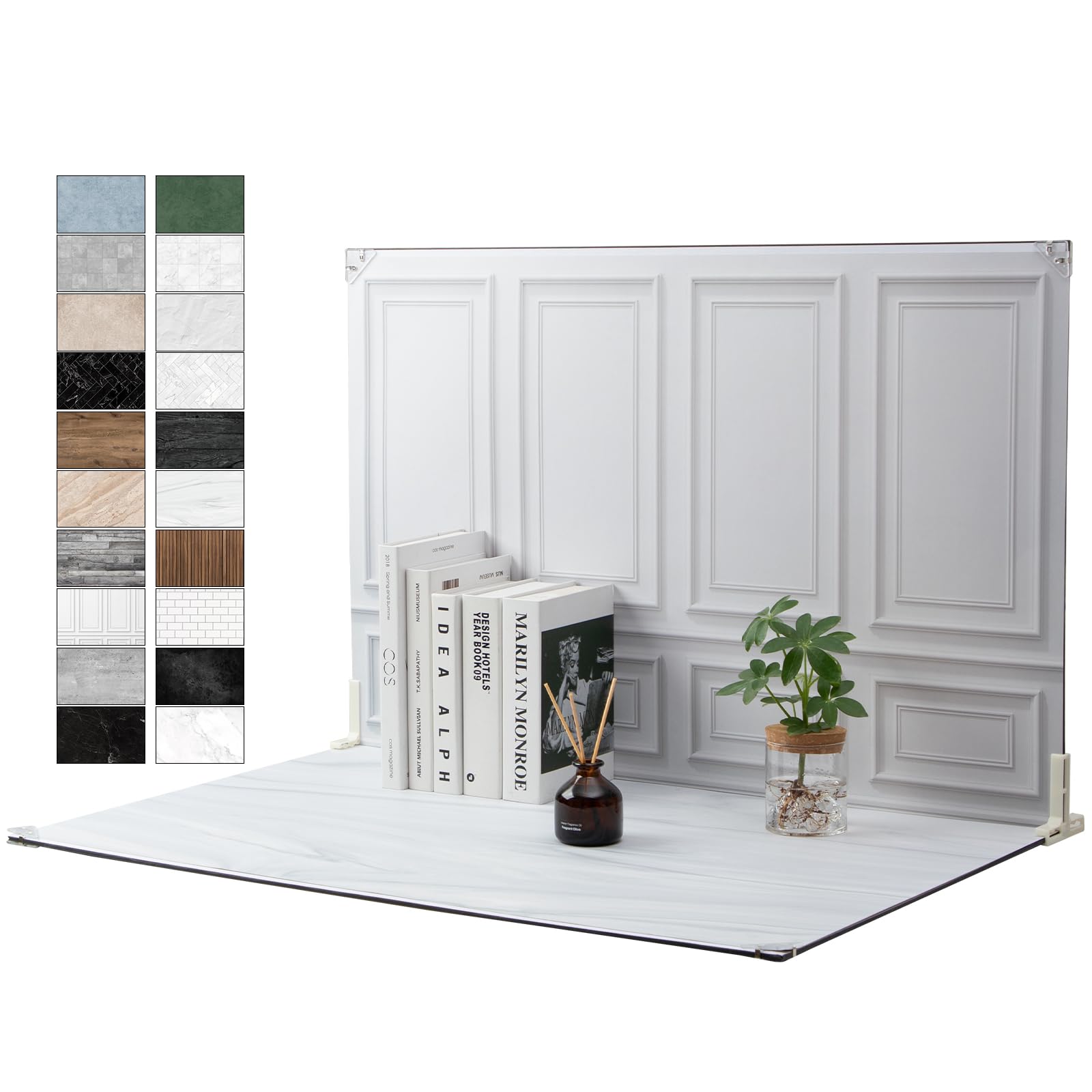 Photo 1 of ******CUT AND TORN****Photo Backdrop Board, 10Pcs 20Patterns Product Photography Backdrops for Food, Background Table Top Small Shooting Kit (XL Size 23x35in), MDAOCRY