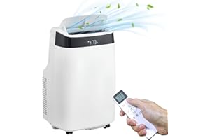 ACEKOOL Portable Air Conditioner 10000 BTU, Bedroom AC/Air Conditioner with Remote Control,up to 450 Sq.Ft, 3-in-1 Functions, Digital Display, 24 Hrs Timer, Caster Wheels for Home,Office,Dorms, White