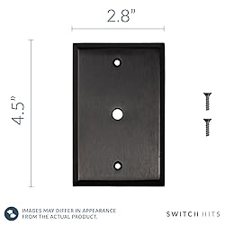 Switch Hits Satin Nickel Black Outlet Wall Plate