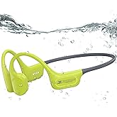 Hostena Swimming Headphones IP68 Waterproof, Open Ear Bone Conduction Underwater Headphones Bluetooth 5.4& MP3 with 32GB Memory Card, Soft/Skin/Lightweight Sound Swim Earbuds-SurfAudio(Green)