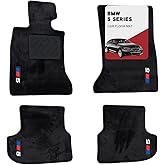 Custom 3D Car Mats for BMW 5 Series 2014-2017 (528i, 535i, 550i, 535d, 530i, 540i, 530e, M5) All-Weather Luminous Wool Carpet Car Mats - Custom Fit, Anti-Slip Full Coverage with Logo