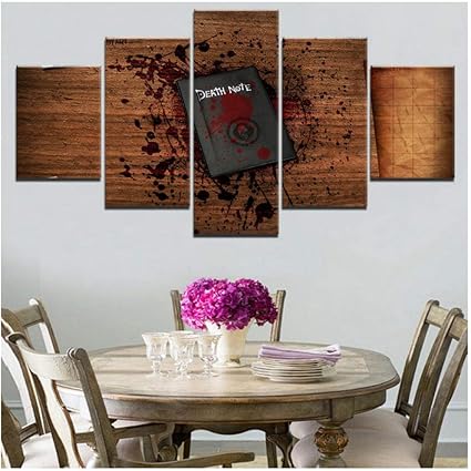 FeIlUOBU Moderna Tela HD Pittura 5 Lavagna Animata Libro Macchia di Sangue  Modello Decorazione Domestica Camera da Letto Soggiorno Sala da Pranzo Arte  murale: Amazon.it: Casa e cucina
