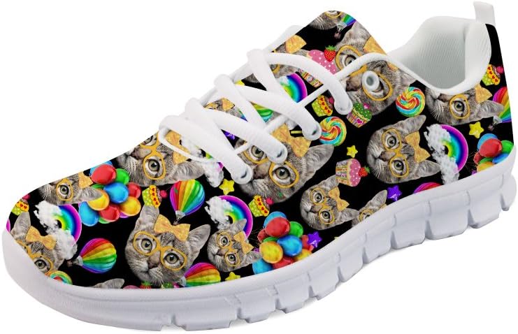 Fashion Lace Up Sneaker Women Running Sport Shoes Galaxy Printing