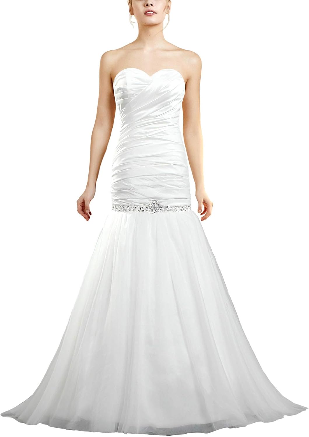 taffeta mermaid wedding dress