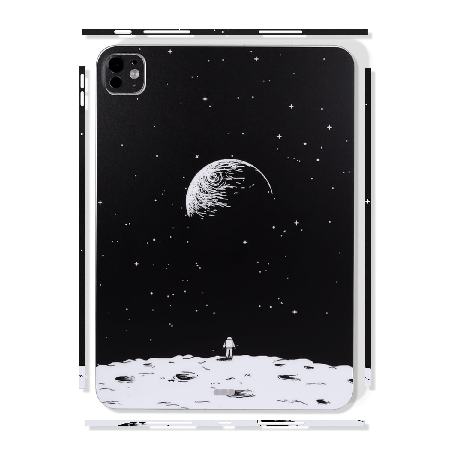 Photo 1 of IMMOENUC - Tablet Skin Sticker for 2024 iPad Pro M4 13 inch A2925/A2926 Back Decals Protector Film Anti-Scratch Abrasion Resistant with Tablet Side Bezel + Pencil Pro Sticker?Earth Pattern?