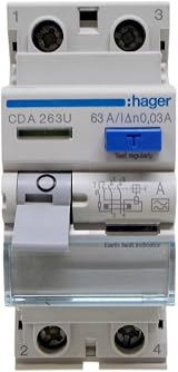 Hager CDA263U 63A RCD 2 Pole 30mA view 3