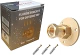 Wärmer System Wall Mount Flange Bracket 15mm Pipe 1/2 BSP Brass Outdoor Tap view 1