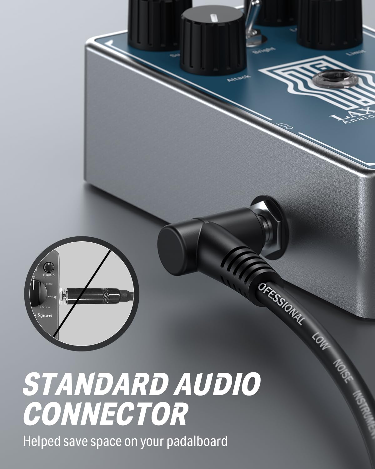 Donner 6 Inch Guitar Patch Cable Guitar Effect Pedal Cables Black 6