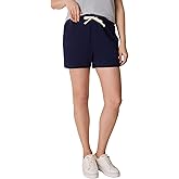Hanes Women's Essential Drawstring Shorts, Cotton Shorts for Women, Adjustable Shorts