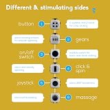 PILPOC theFube Fidget Cube Deluxe Premium Case Quiet Sides Black Red view 3