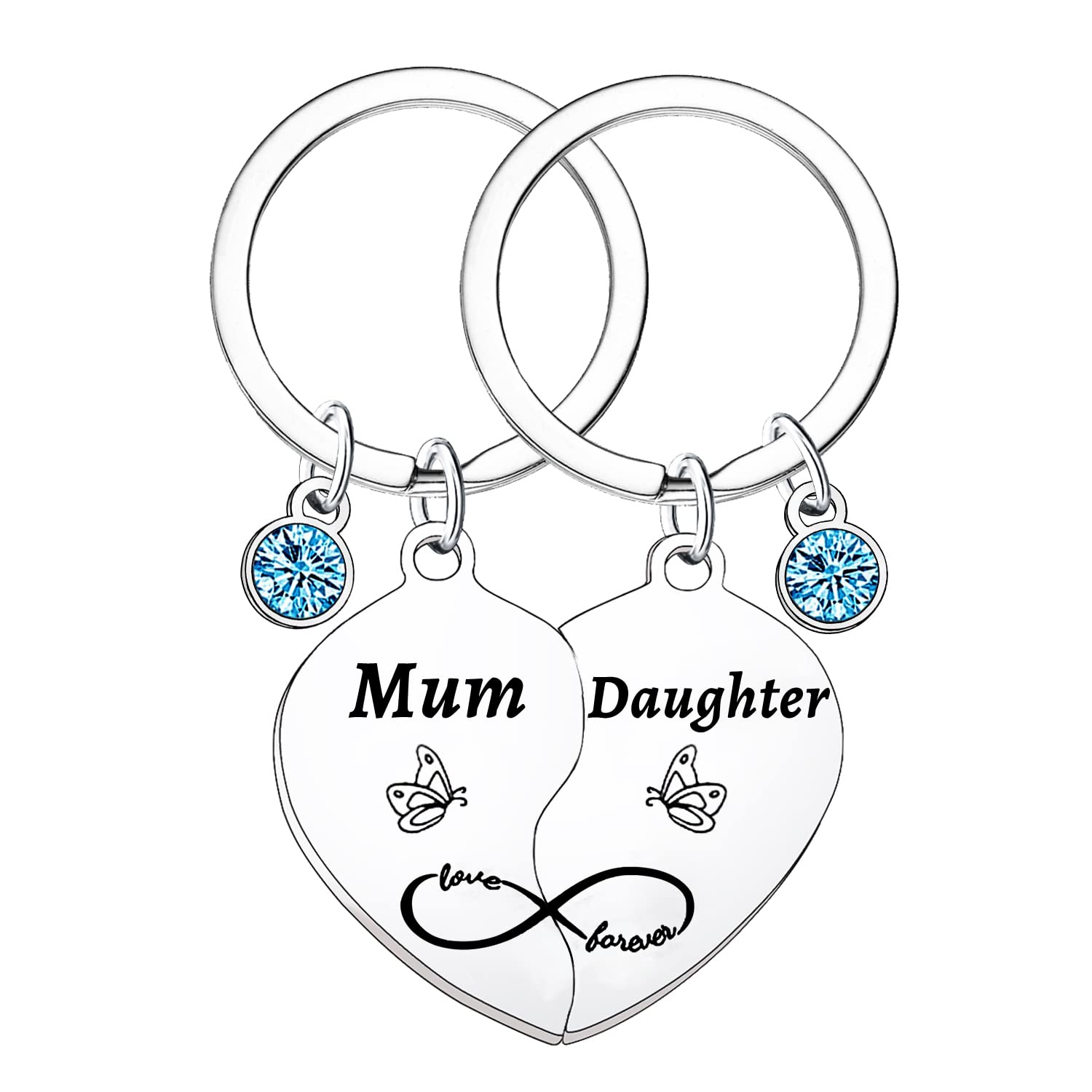 Nfyxcaz 2PCs Mother Daughter Gift Set - Mum & Daughter Keychain Jewellery for Birthday, Valentine's & Mother's Day