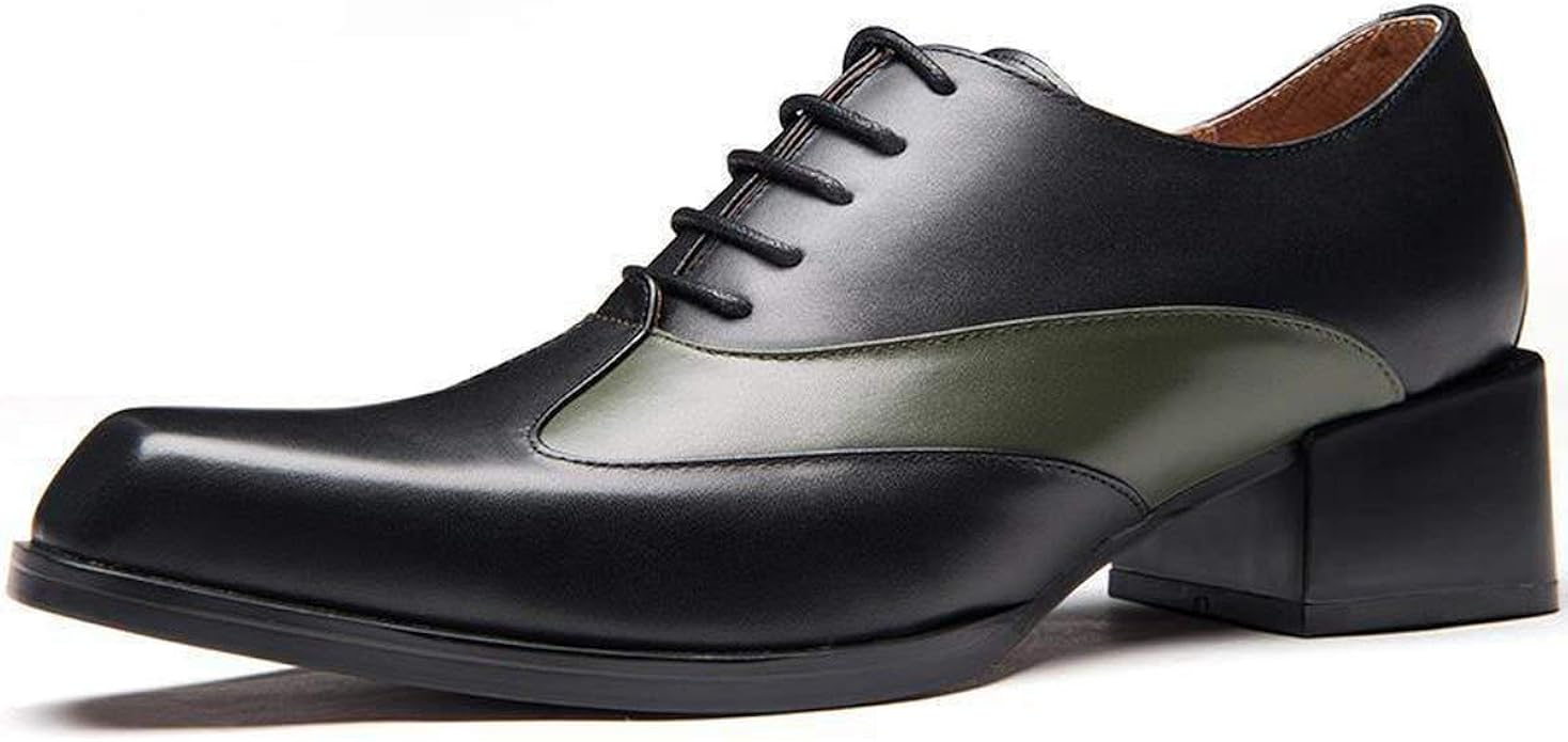 Huit jours Genuine Leather Oxfords Dress Derby Hight Heel