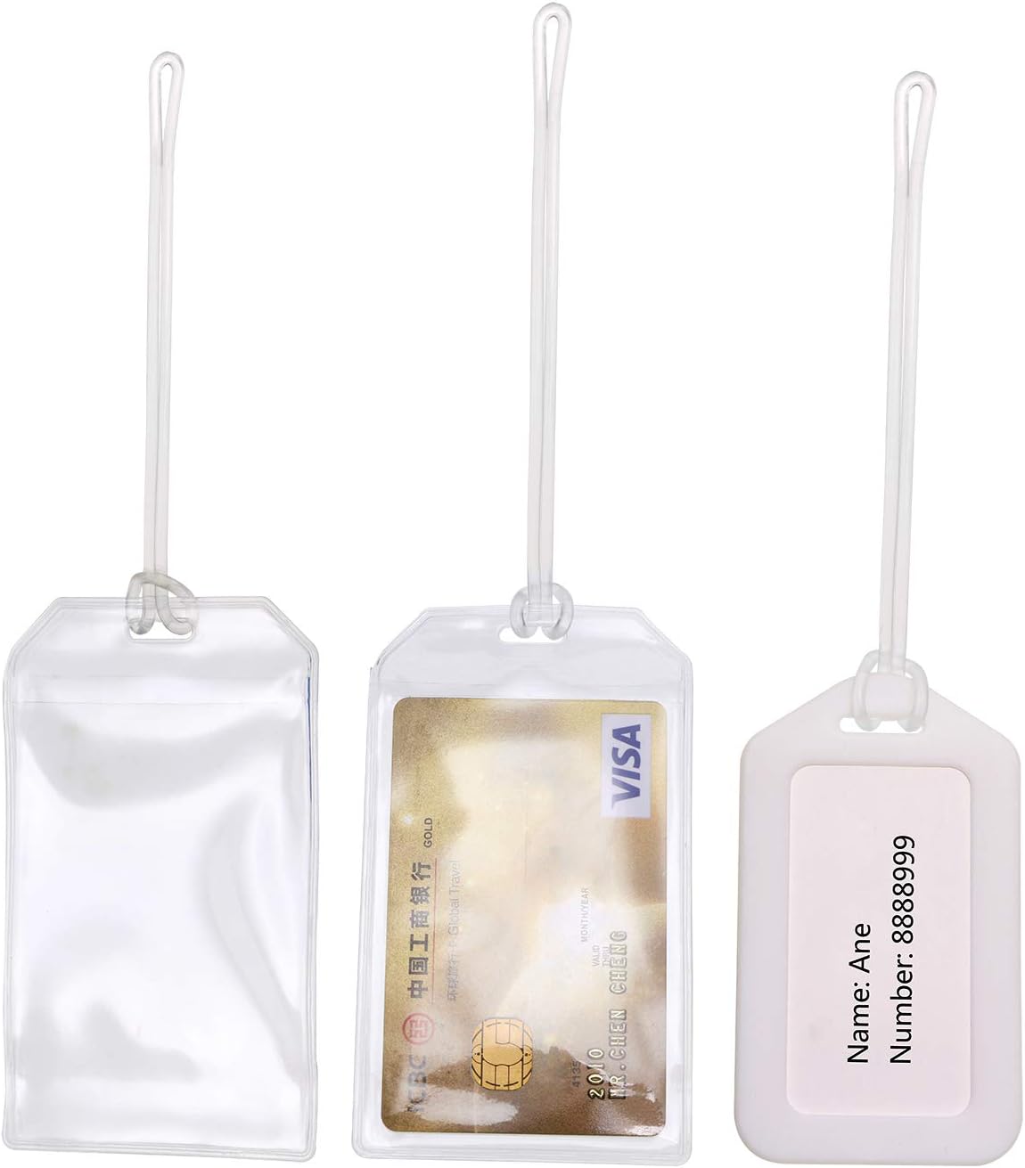 Mini Skater 6 Inch Premium Clear Plastic Travel Luggage Name Tag Loop Straps/Loops for Luggage Bag ID Tag,50Pcs: Home Improvement