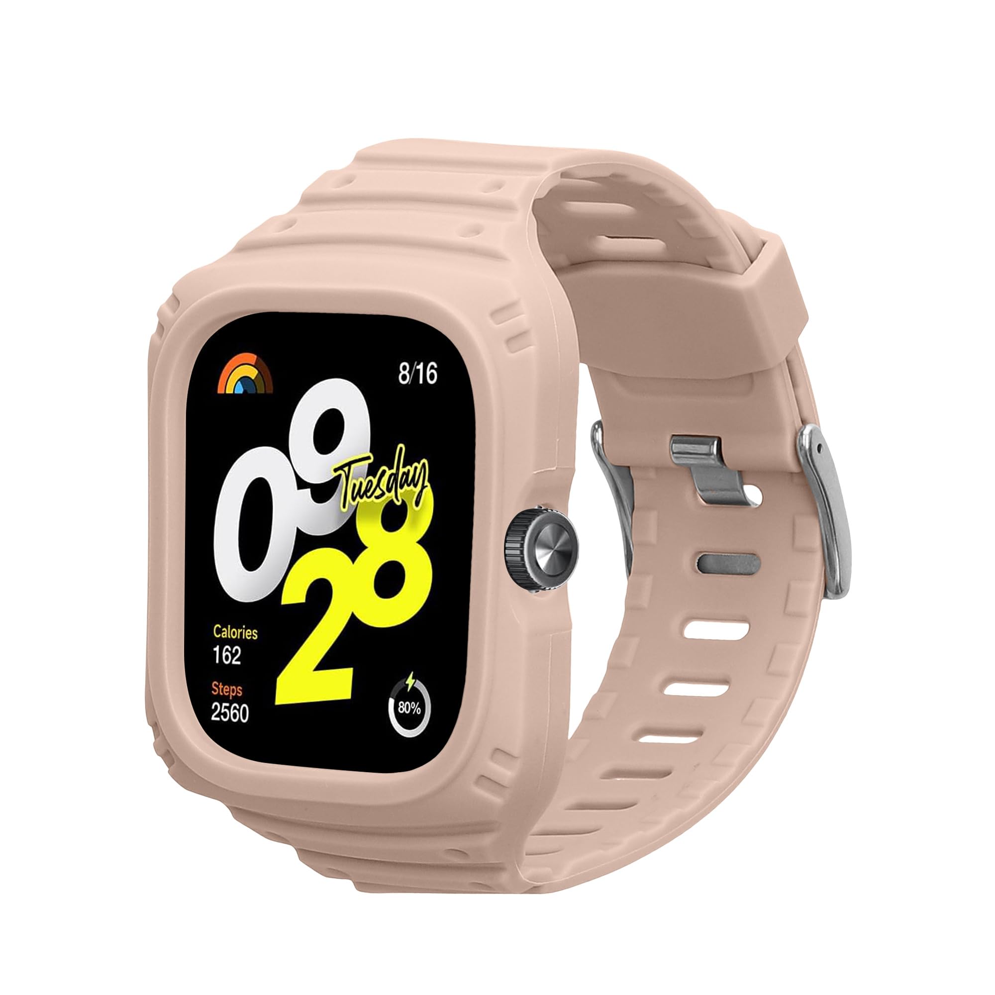 kwmobile Watch Band Compatible with Xiaomi Redmi Watch 4 - Strap Replacement Silicone Band - Dusty Pink