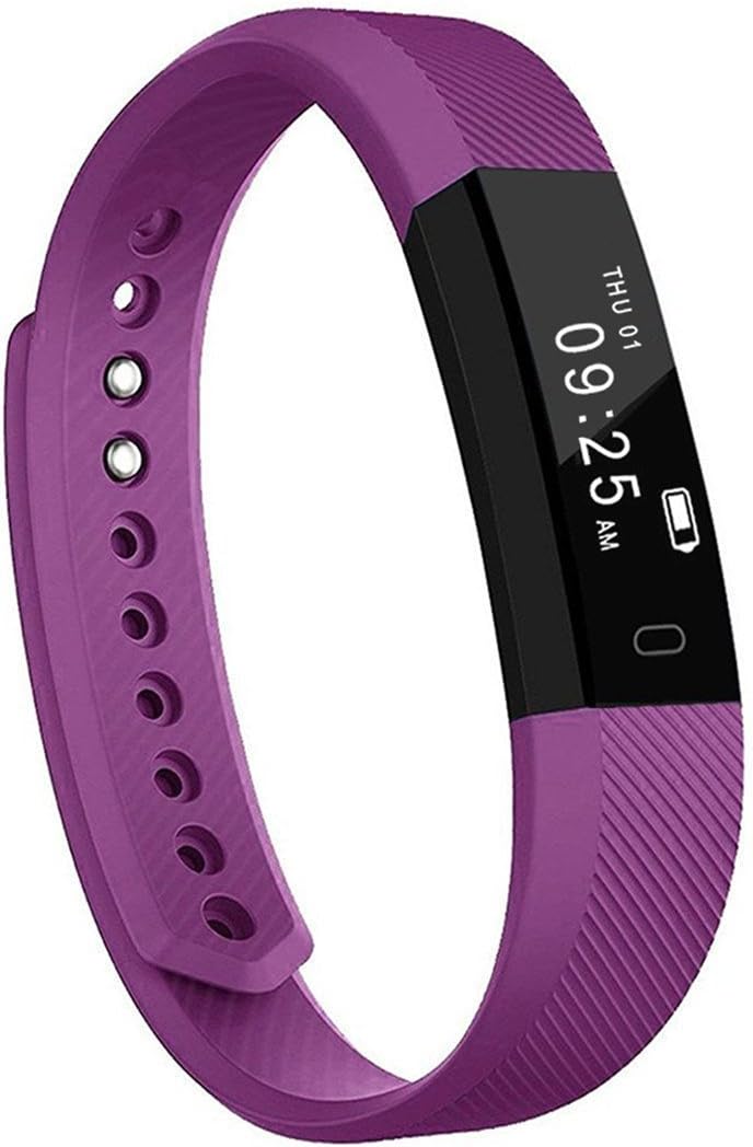 Fitness Tracker, Homogo Smart Band Activity Health Tracker with Slim Touch Screen for Step Distance Calories track, Sleep monitor, pedometer and more (Purple)