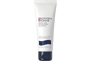 Biotherm Homme Basics Line After Shave Emulsion, a Soothing Alcohol-Free After-Shave Balm for Men with Normal to Dry Skin, Calms and Prevents Razor Burn and Shaving Irritation, 2.5 Fl. Oz.