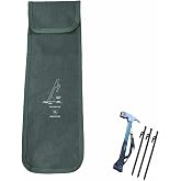 Outdoor Adventure Gear Premium Tent Stake Storage Bag, Army Green Canvas, Large 16x13 Inch, Waterproof, for Camping Equipment Organization