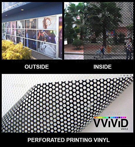 VViViD® One-Way Perforated Vinyl Privacy Window Film Adhesive Glass ...