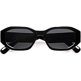 VANLINKER Trendy Polarized Hexagon Sunglasses for Women Men Retro 90s Rectangle Shades Vintage Square Frame VL9887