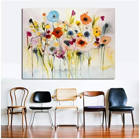 Zxwd Toile Peinture Impressions Impression Creative Abstrait Rouge Jaune Bleu Moderne Mur Photos Pour Salon Mur Photo Art Cadre Cadeau Amazon Fr Cuisine Maison