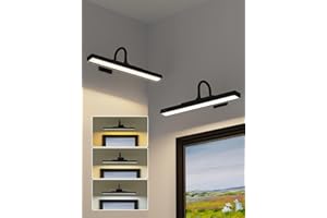 CRAFTERSMARK 2pack Picture Light, 13Hrs Lasting Battery Operated Picture Lights for Paintings,16.55in Remote Control Display Art Light with Timer for Wall Painting, Frame, Portrait, Display,Artwork,Gallery- Black