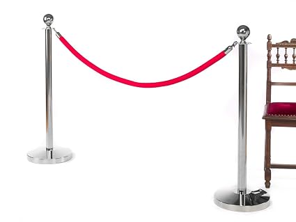 Absperrung Vip Stander Begrenzung Chrom Roter Teppich Design