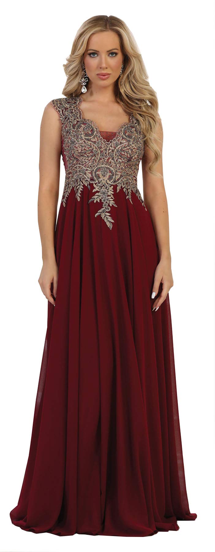 May Queen MQ1523 Formal Special Occasion Cap Sleeve Gown