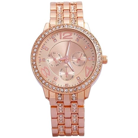 Analog Rose Gold Dial Womens Watch-g8027_D