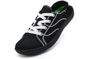VNANV Women's Wide Canvas Minimalist Barefoot Shoes | Zero Drop Sole | Wide Toe Box | Wide Width Fashion Breathable Sneaker