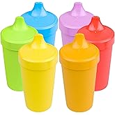 Re-Play Spill-Proof Sippy Cups - Reusable 10 Oz Set of 6, Dishwasher & Microwave Safe, Made in USA, Crayon Box