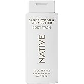 Native Body Wash Contains Naturally Derived Ingredients | For Women & Men, Sulfate, Paraben, & Dye Free Leaving Skin Soft and Hydrating | Sandalwood & Shea Butter 18 oz