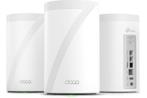 TP-Link Deco 7 Pro BE17000 Tri-Band Wi-Fi 7 Whole Home Mesh System (Deco BE77) - 9-Stream 17Gbps, 10G RJ45/SFP+ Combo, MLO, A