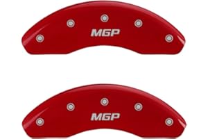 MGP Caliper Covers 26057SMGPRD 'MGP' Engraved Caliper Cover with Red Powder Coat Finish and Silver Characters, (Set of 4)