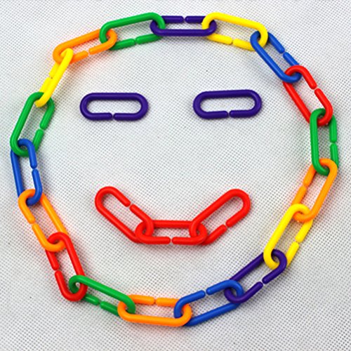 TOYMYTOY 400pcs Plastic Cclips Hooks Chain Links Clinks Kids