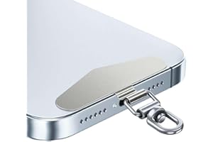 Universal Phone Tether Tab – Stainless Steel Lanyard Patch with Metal Ring for Wrist Strap, 0.4mm Ultra-Thin Adhesive Holder,