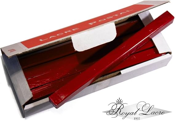 Caja con 10 barras de lacre tradicional de color rojo: Amazon.es: Oficina y papelería