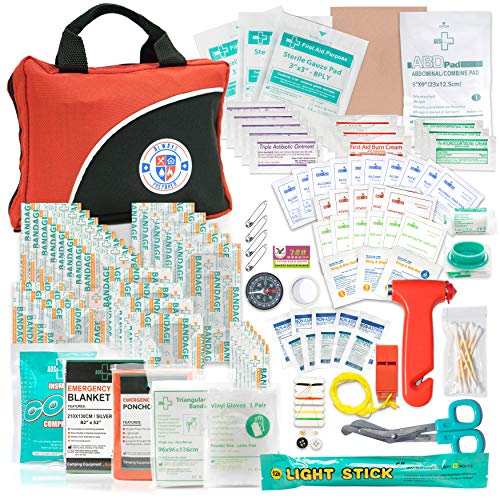 Always Prepared 126 Piece Small First Aid Kit – Ultra Light Home First Aid Kit & Car First Aid Emergency Kit – Wilderness First Aid Kit for Camping, Hiking, Travel & Roadtrips – Gifts for New Car