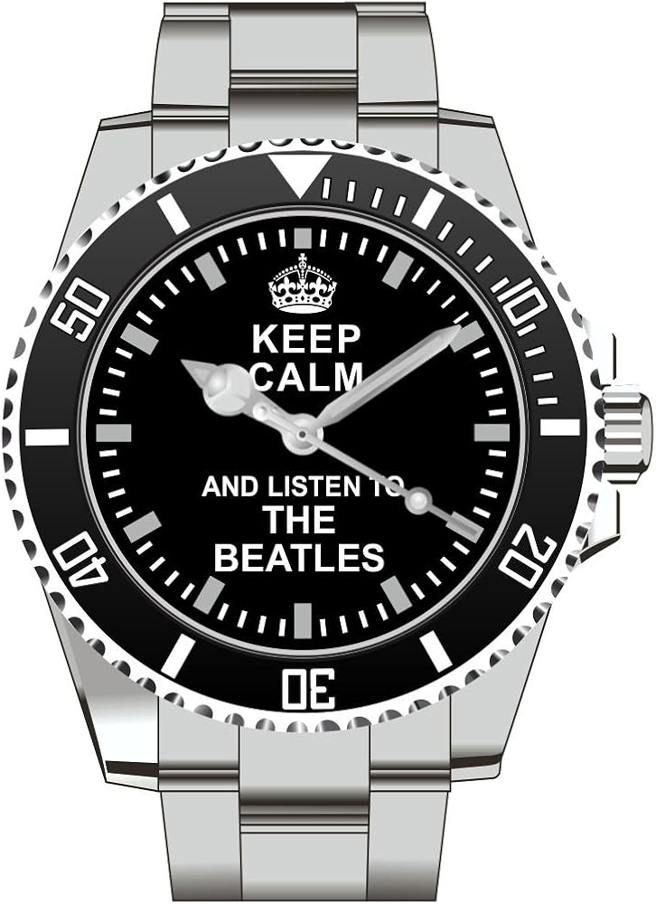 Reloj 1735 Keep Calm And Listen To The Beatles Amazon Es Relojes amazon es