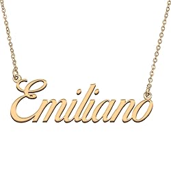 HUAN XUN Customized Custom Simple Any Name Necklace