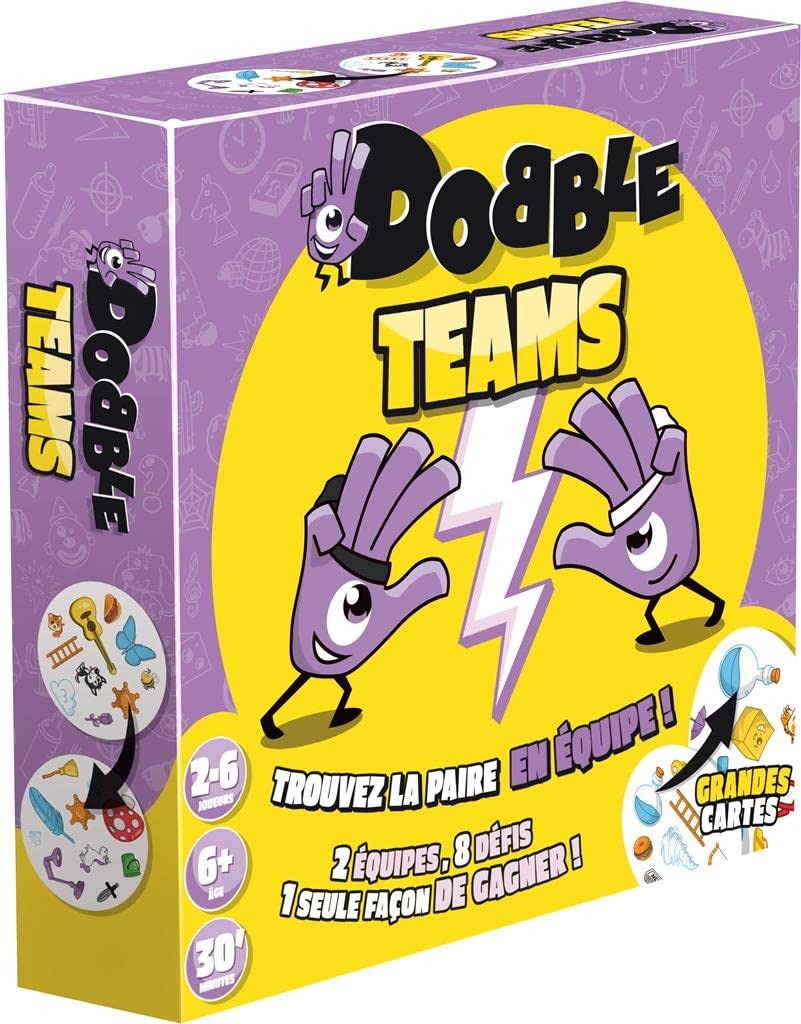 Asmodee - Dobble: Teams - Board games - Card Games - Party Game - Adult and Child Game from 6 years - 2 to 8 Players - 15 Min - French Version